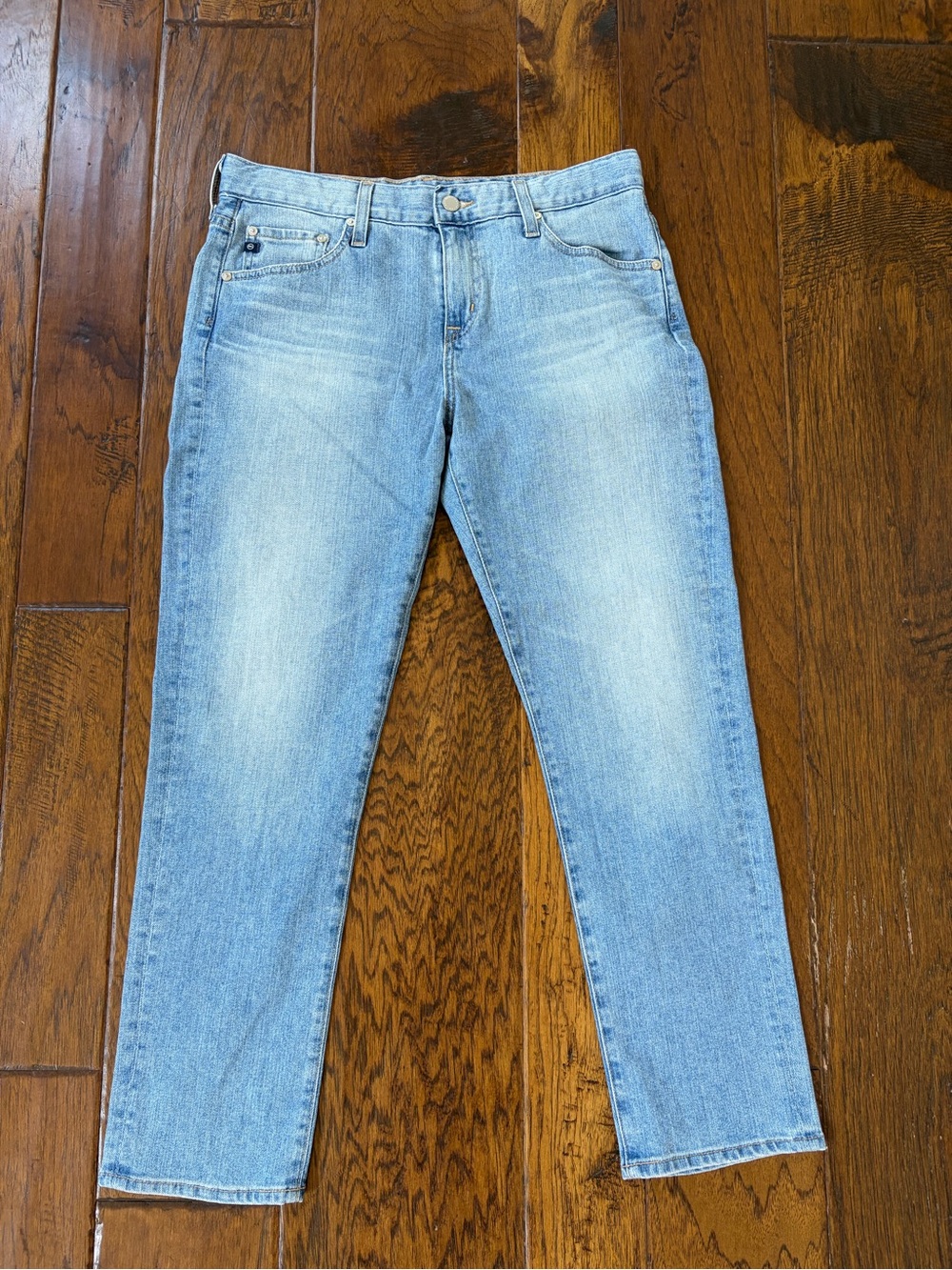 AG Adriano Goldschmied Light Blue Boyfriend Jeans